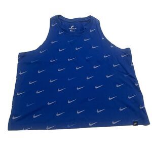 Nike Blue Graphic Athletic Tank Top